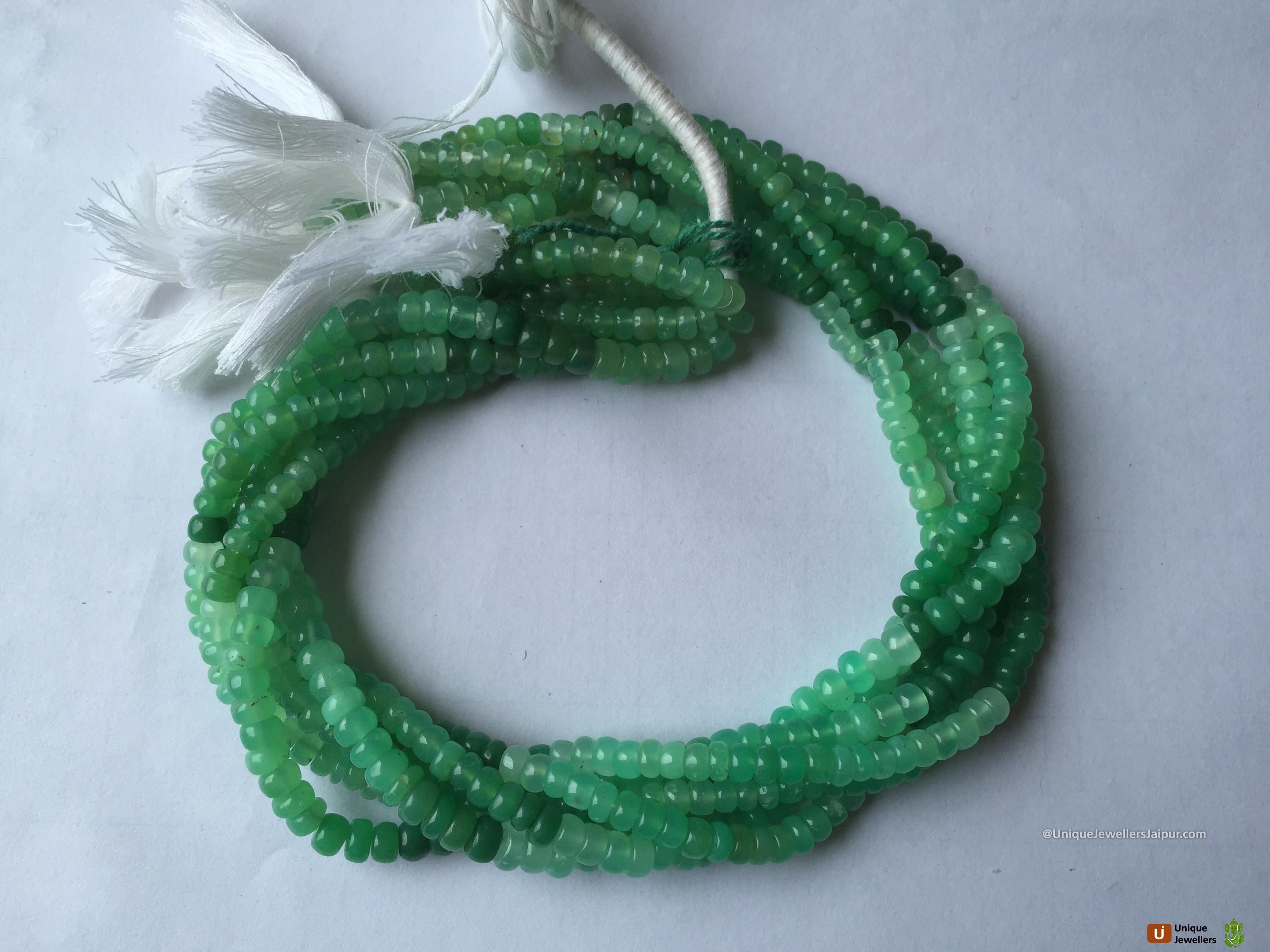 Chrysoprase Smooth Roundelle Beads